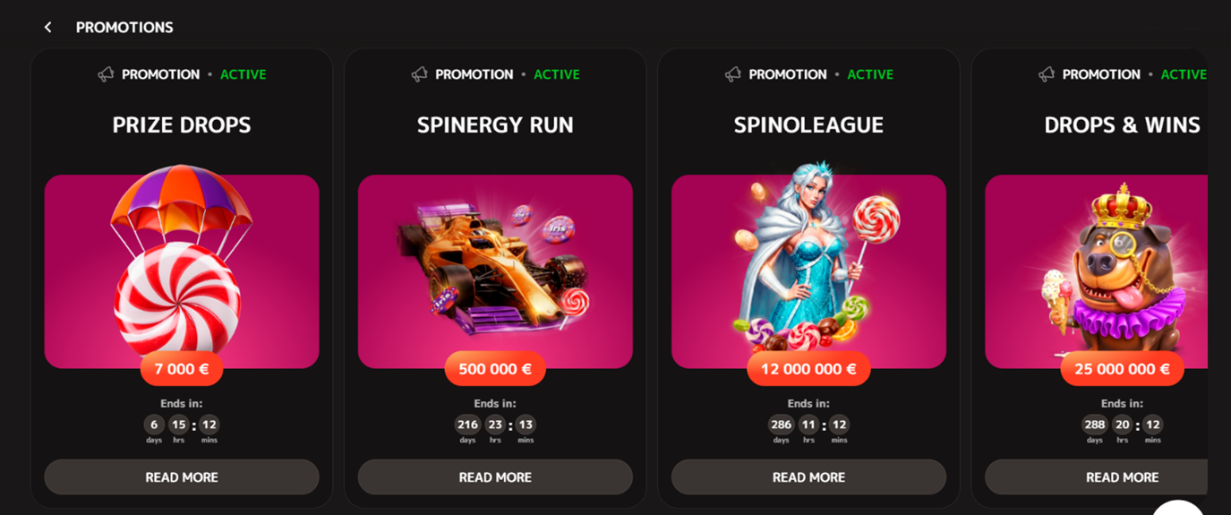 Active promotions at Iris Casino