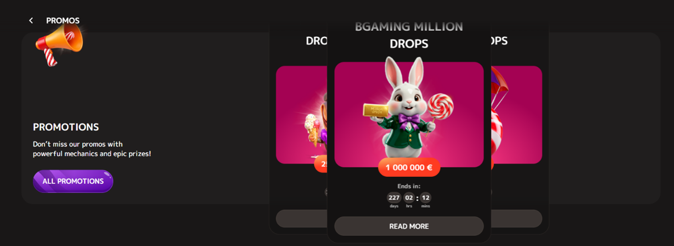 Promotions at Iris Casino